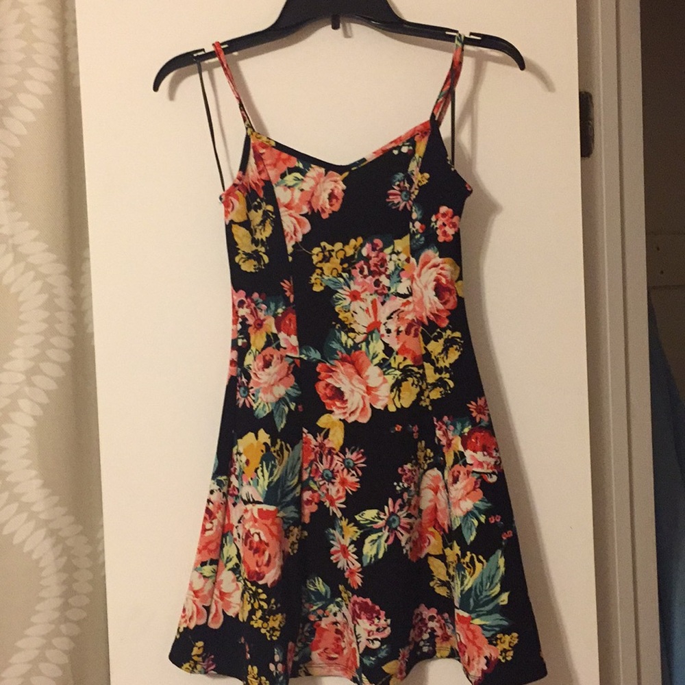 Ambiance Black Floral Dress